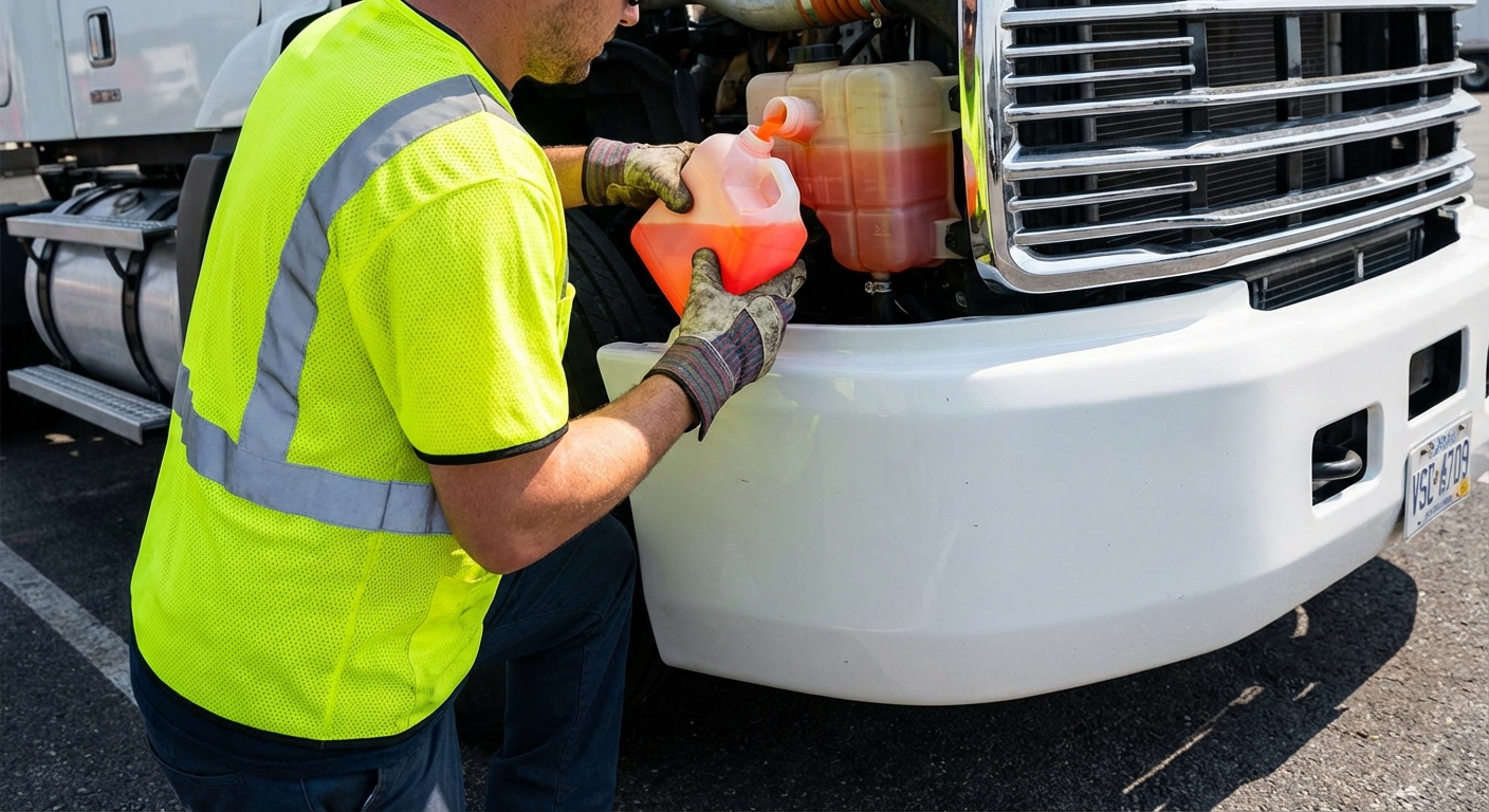 semi truck coolant maintenance