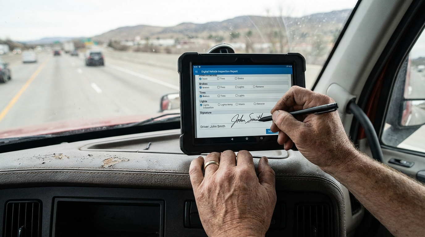 driver signing tablet
