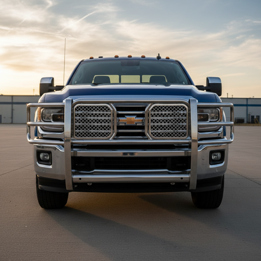 Truck grille guard front view