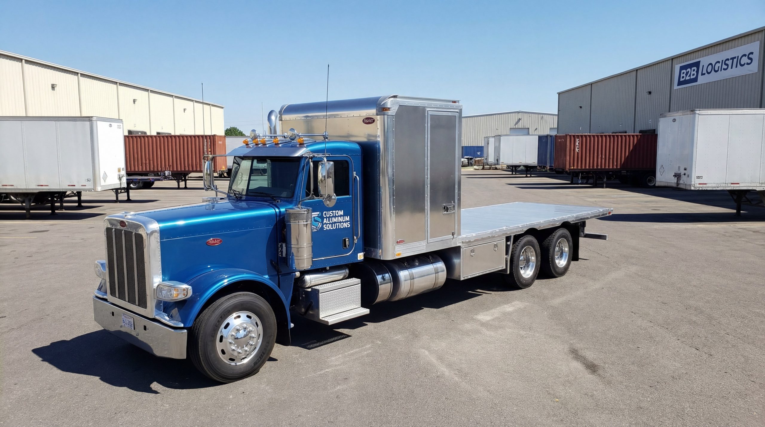 Commercial logistics truck yard