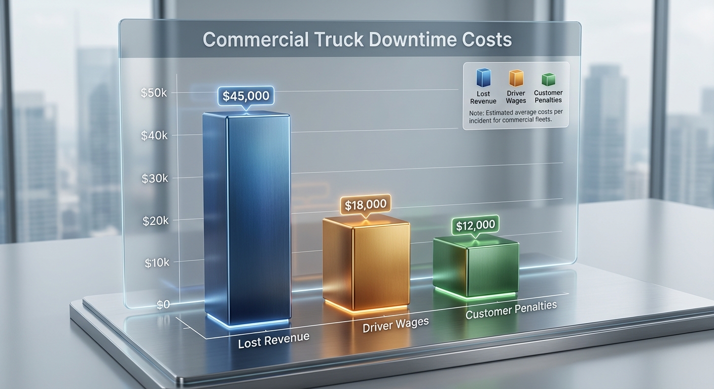 Chart illustrating lost revenue, driver wages, and customer penalties