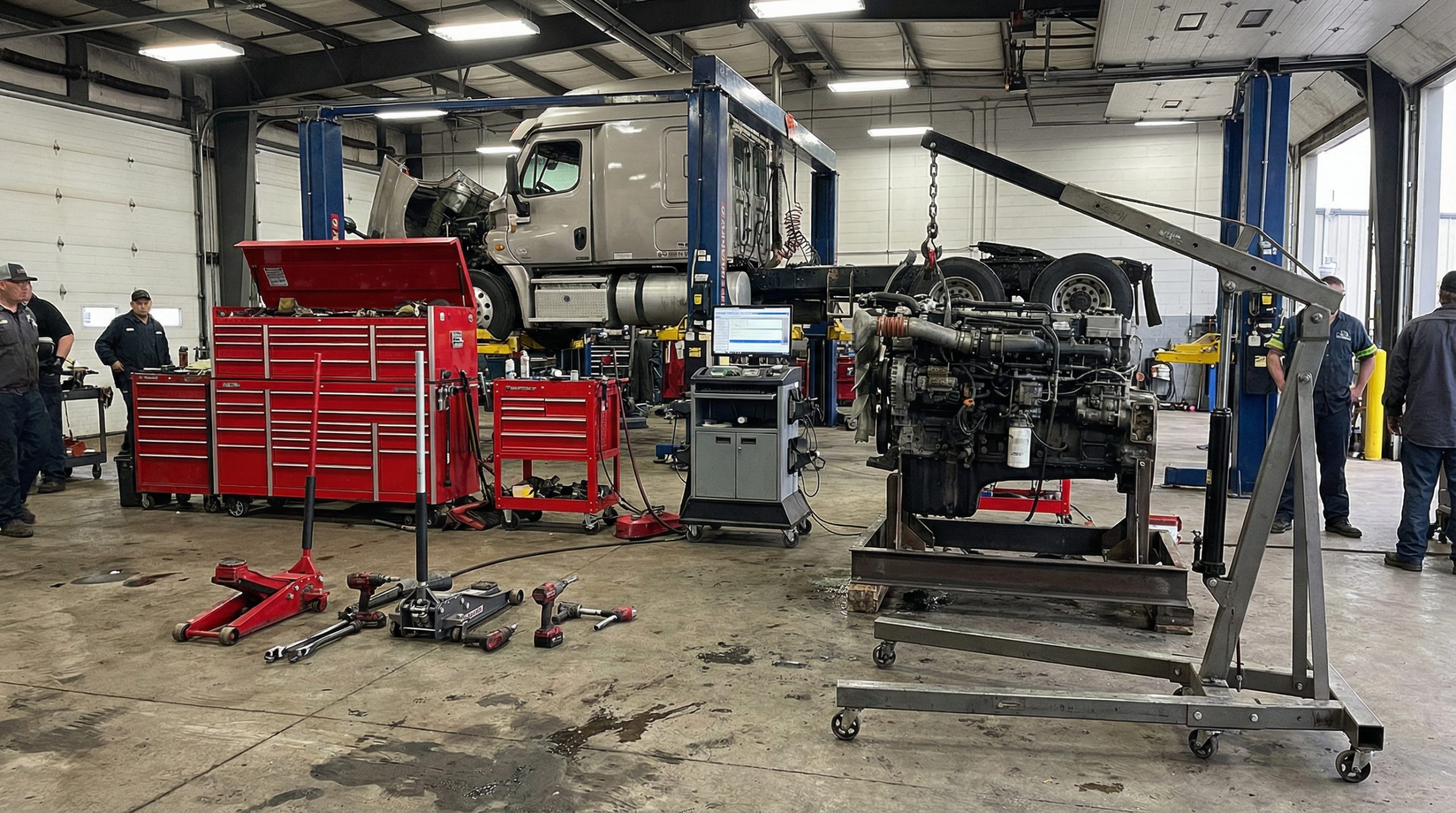 Professional Truck Repair Shop Tools and Equipment