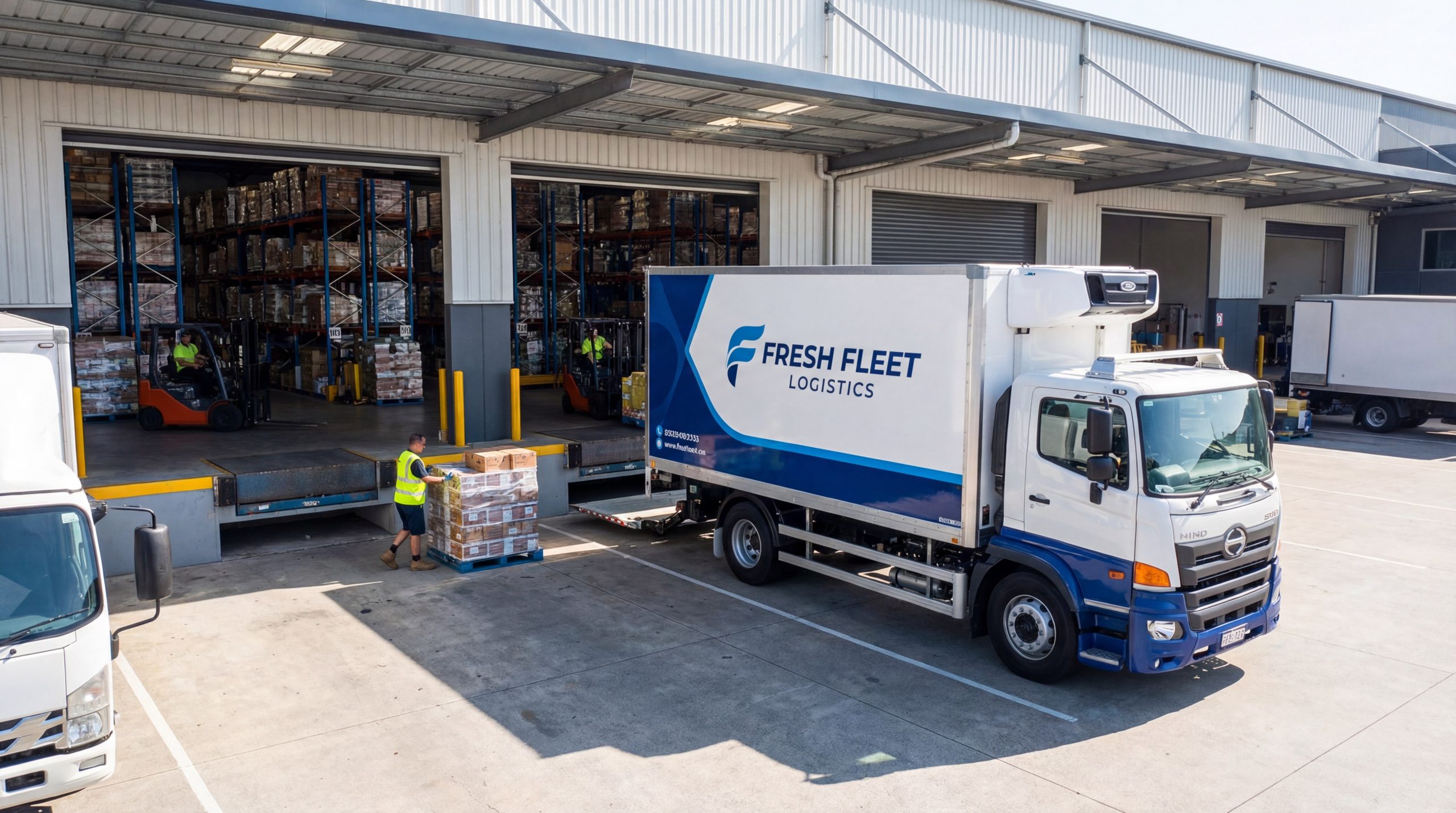 Refrigerated delivery truck logistics