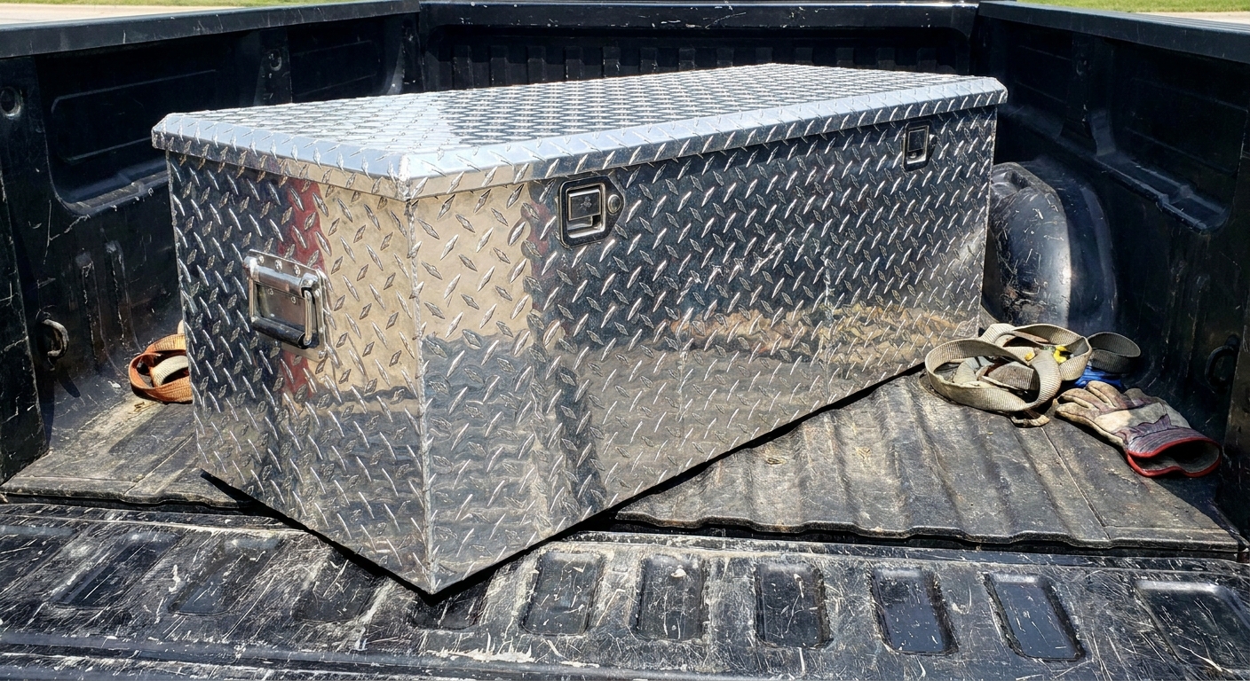 Photorealistic pickup truck toolbox