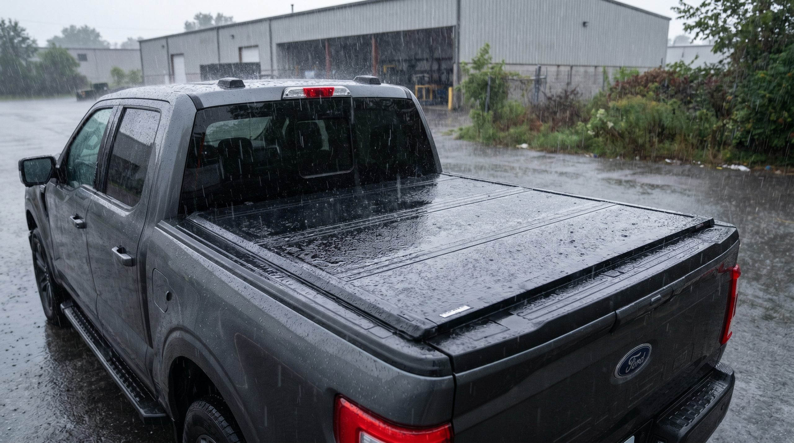 pickup truck bed cover photorealistic