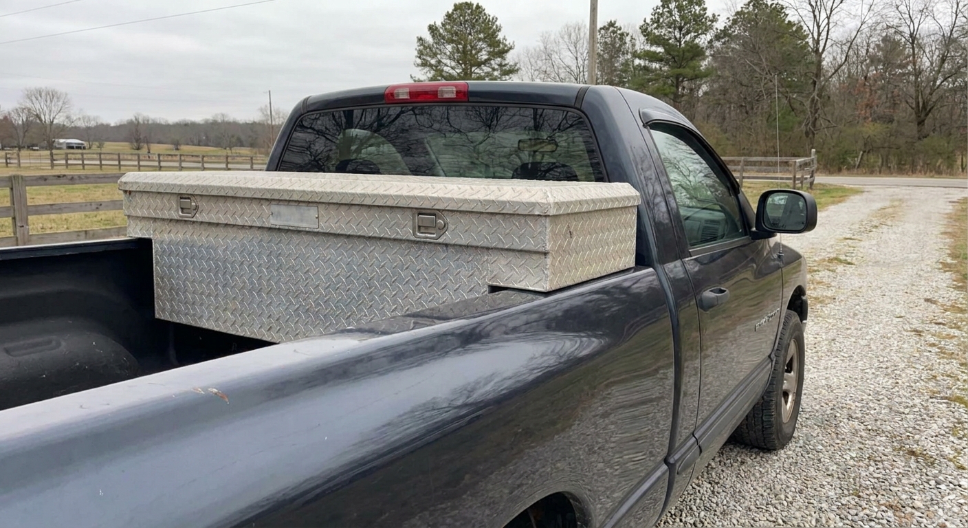 Pickup truck toolbox render