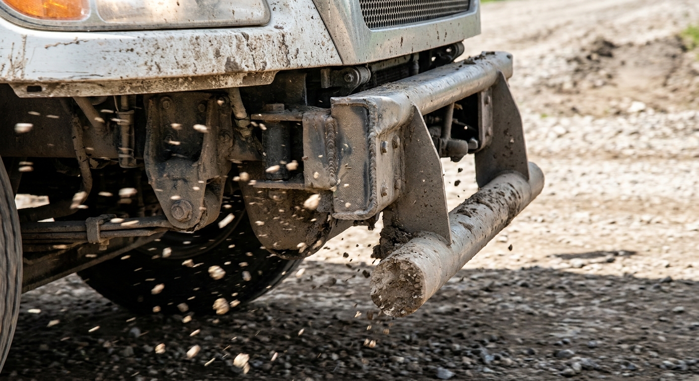 semi truck bumper bracket stress test