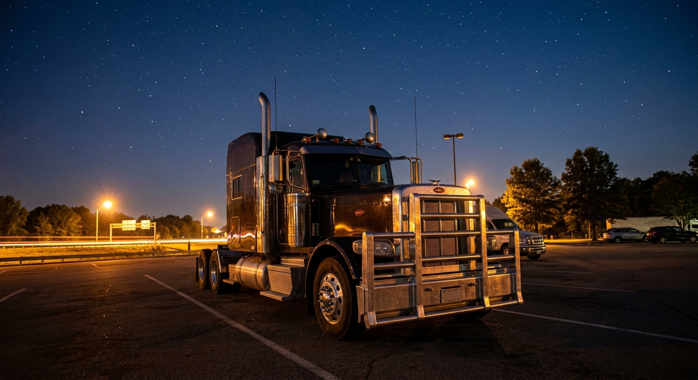 Rest Stop Nightscape