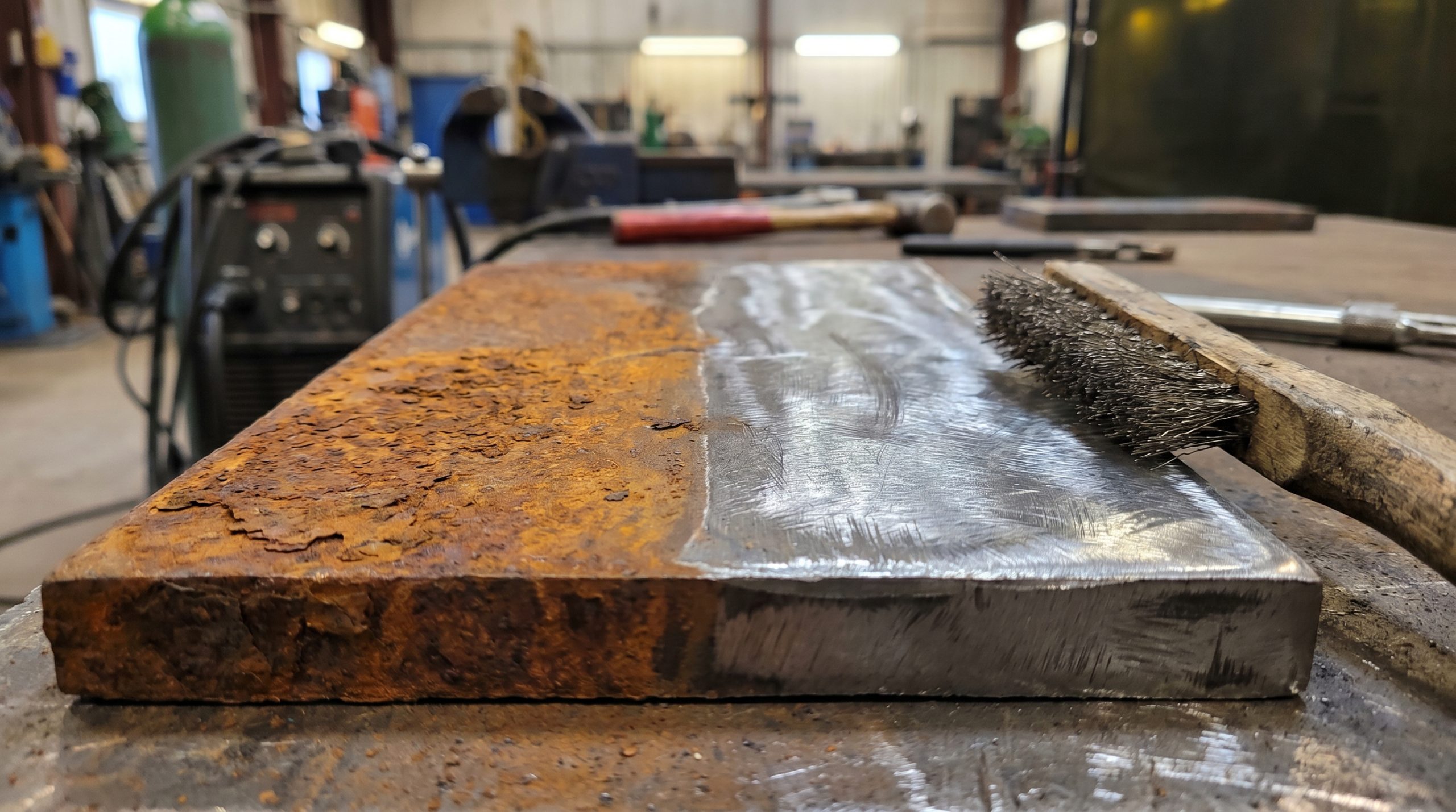 Cleaning metal to prevent welding defects