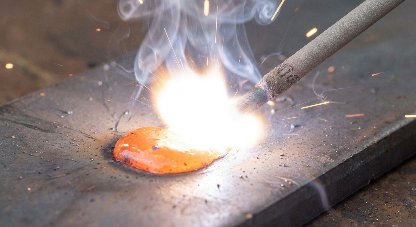 stick welding electrode gap demonstration