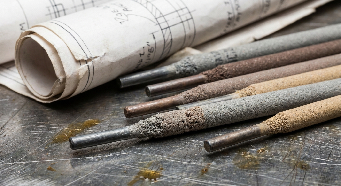 stick welding electrodes macro shot