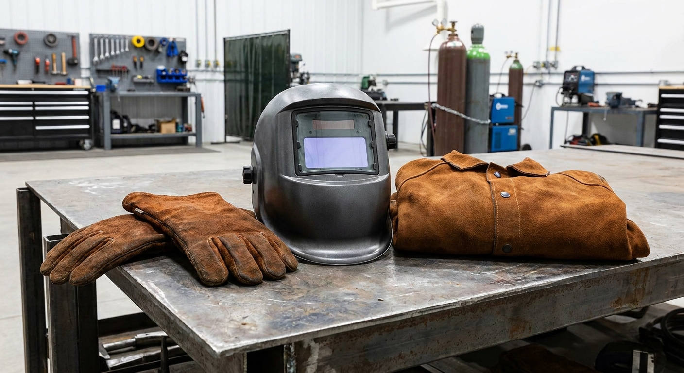 welding safety gear display