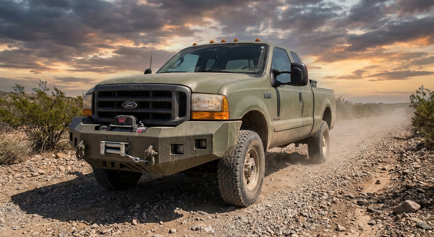 Off-Road Utility Truck with Heavy-Duty Steel Bumper