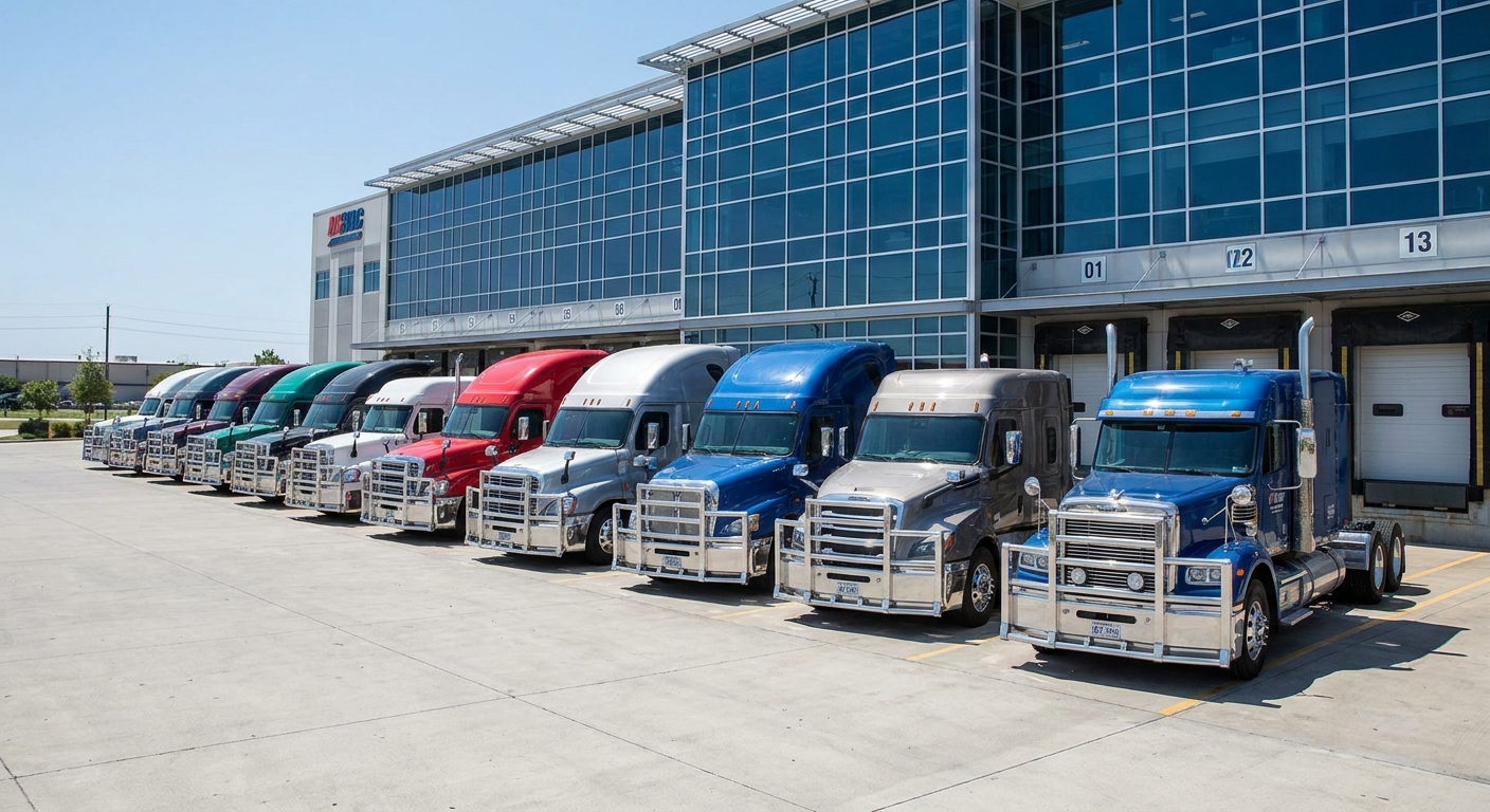 Highways Fleets Parked at Logistics Hub