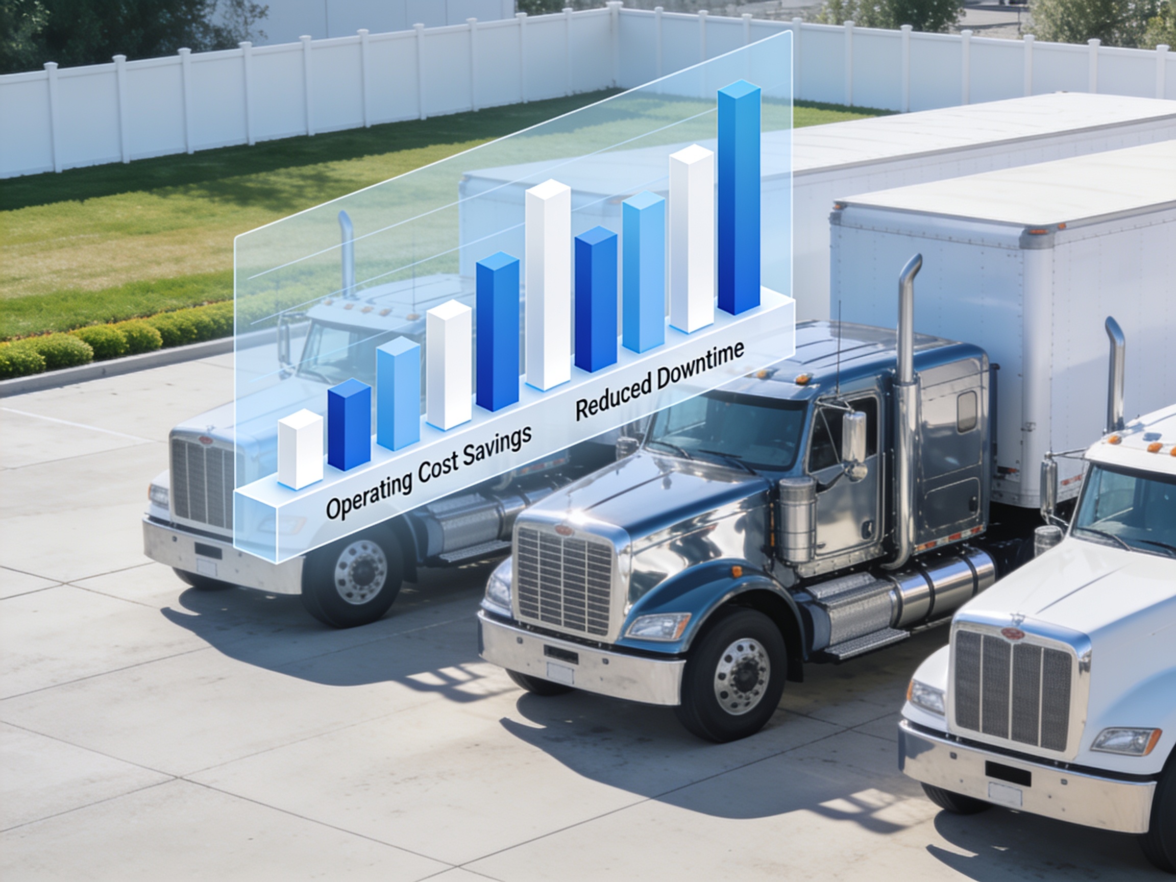 Operating cost savings and reduced downtime chart