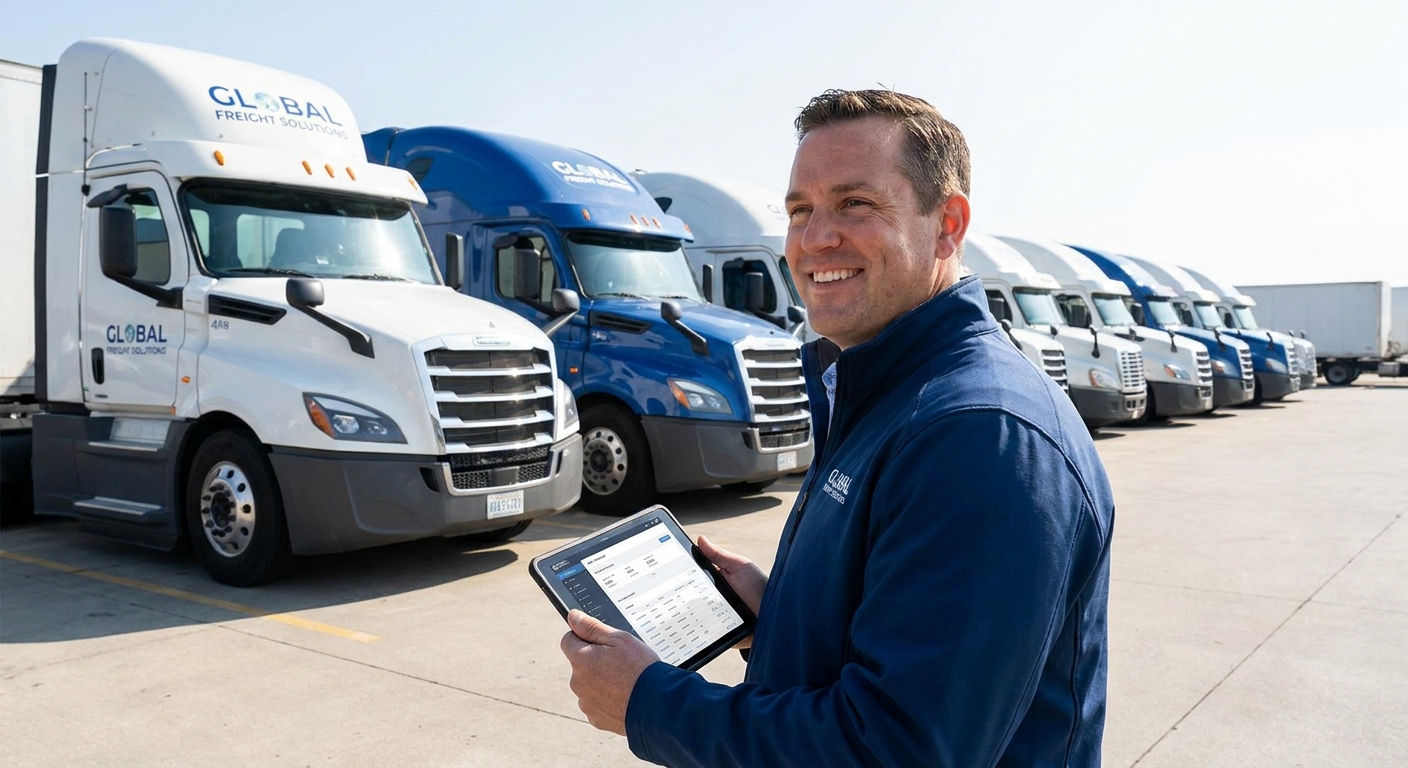 Fleet Logistics Manager Analyzing Truck Maintenance Logs