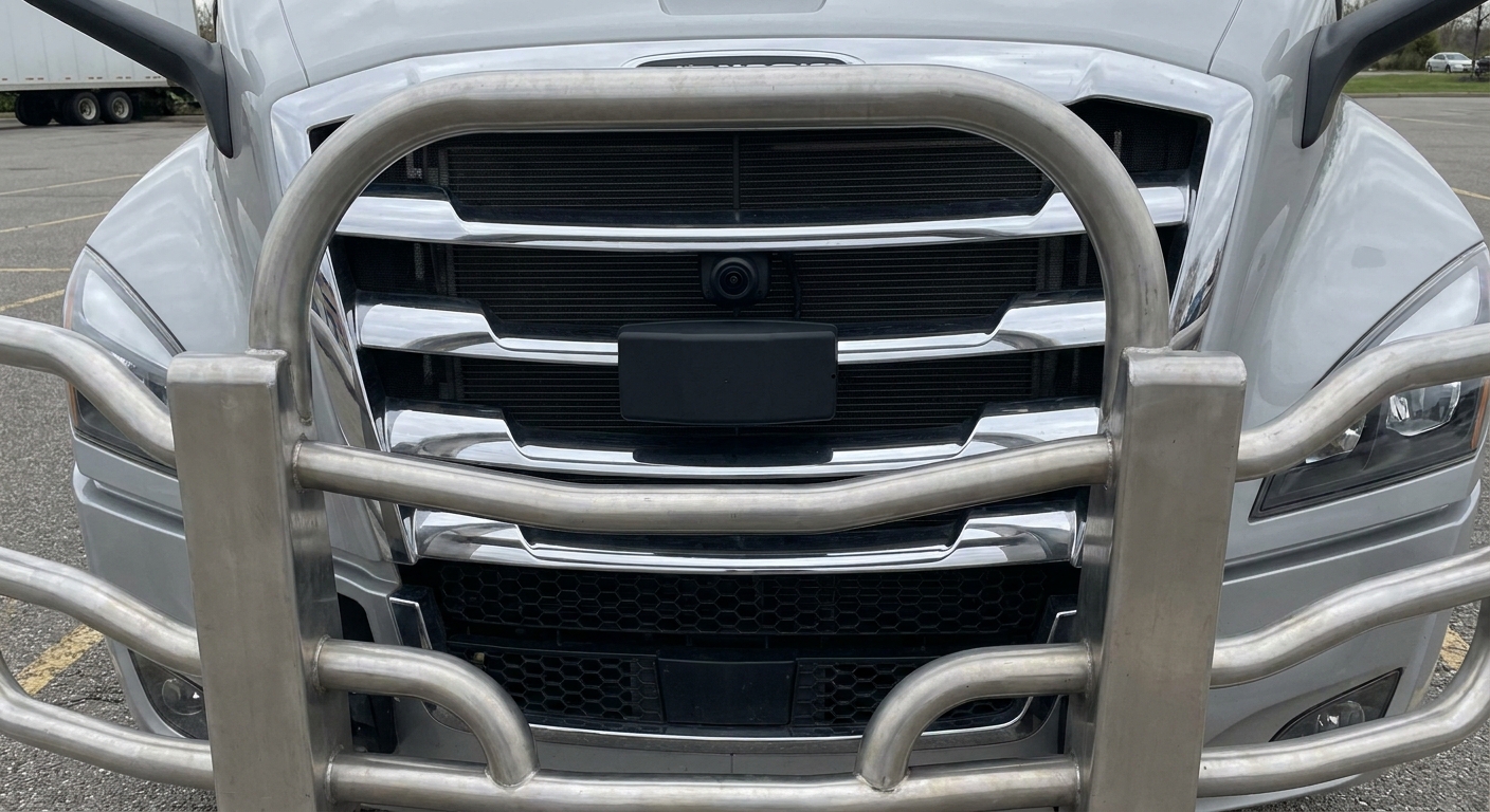 Semi-Truck Front End with Safety Radar and Camera