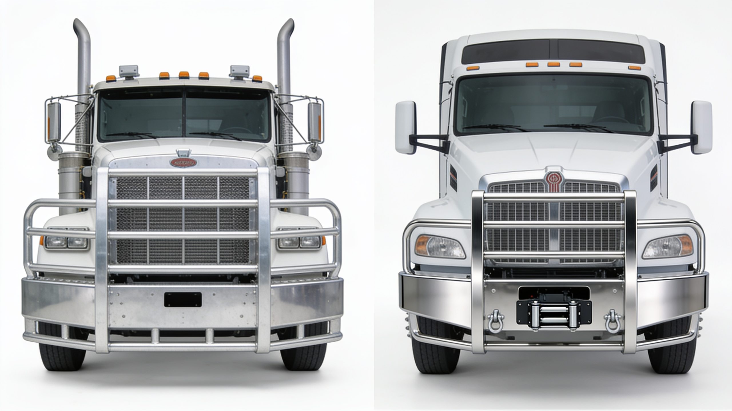 Bumper and grille guard comparison side by side